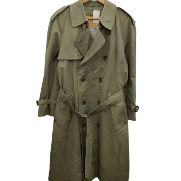 Aquascutum light green trench coat size M - Picture 1 of 5